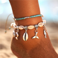 IF YOU Bohimia Sea Turtles Anklet Vintage For Women Summer Beach BOHO Bracelet on Leg Chain Foot Anklets Jewelry Drop shipping