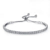 Adjustable Trendy Silver Plated Blue Crystal CZ Eyes Bracelets For Women Wedding fashion Jewelry Charming Bracelet & Bangles