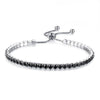 Adjustable Trendy Silver Plated Blue Crystal CZ Eyes Bracelets For Women Wedding fashion Jewelry Charming Bracelet & Bangles
