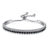 Adjustable Trendy Silver Plated Blue Crystal CZ Eyes Bracelets For Women Wedding fashion Jewelry Charming Bracelet & Bangles
