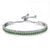 Adjustable Trendy Silver Plated Blue Crystal CZ Eyes Bracelets For Women Wedding fashion Jewelry Charming Bracelet & Bangles